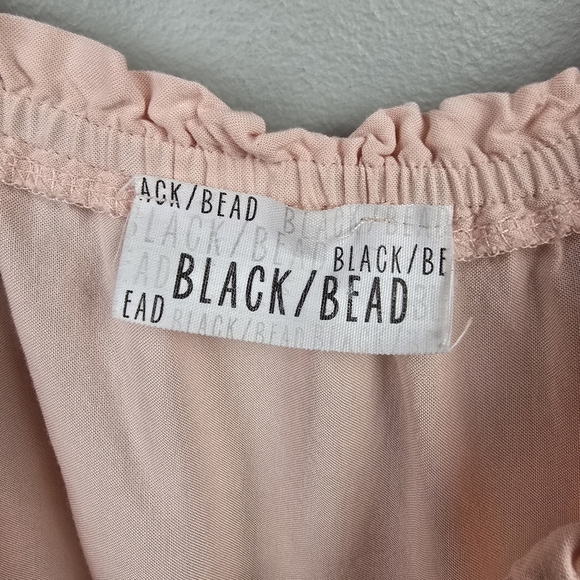 BLACK/BEAD Flowy Boho Cold Shoulder Blouse Blush Pink‎ Womens Plus Size 2X? - Picture 5 of 11